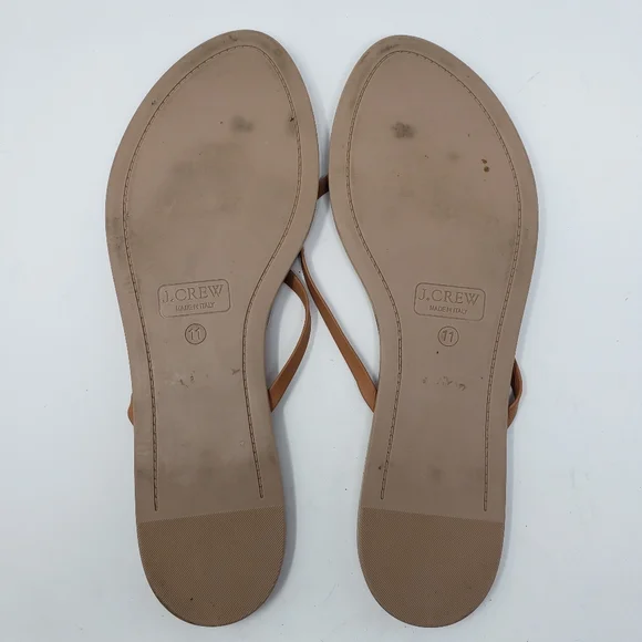J Crew Italian Leather Thong Sandals Size 11 - Picture 4 of 5